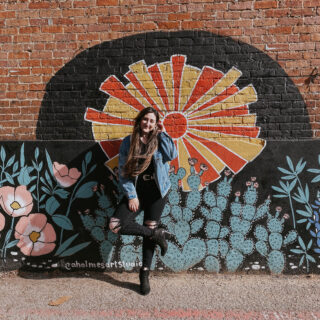 Christina in Front of Mural